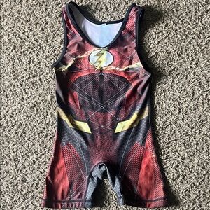 Youth medium singlet - Red and Gold